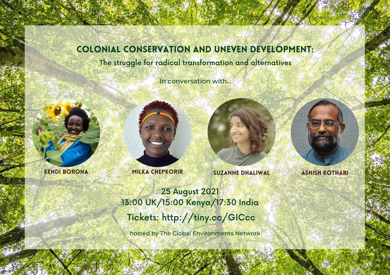 Online Event 25 August - Colonial Conservation and Uneven Development: the Struggle for Radical Transformation and Alternatives