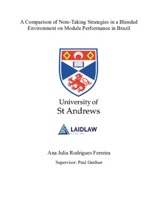 A Comparison of Note-Taking Strategies in a Blended Environment on Module Performance in Brazil