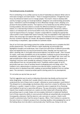 Leadership Journey Essay