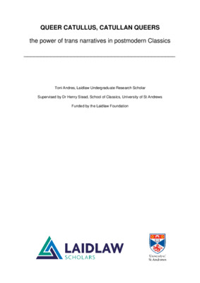 [research essay] Queer Catullus, Catullan Queers - the power of trans narratives in postmodern Classics