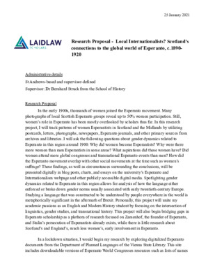 Research Proposal 2021