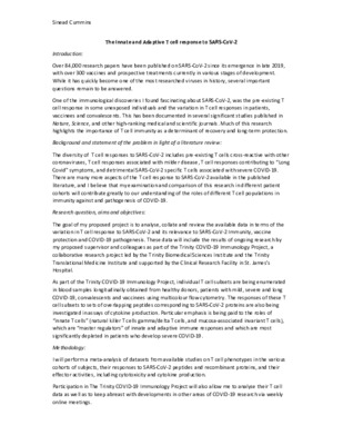 Initial Research Proposal