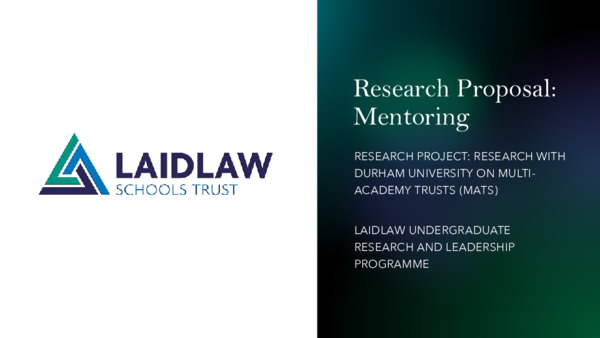 Week 1 - Research Proposal Mentoring