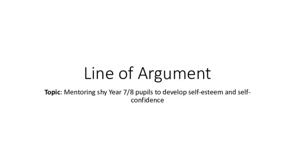 Week 4 - Line of Argument Mentoring