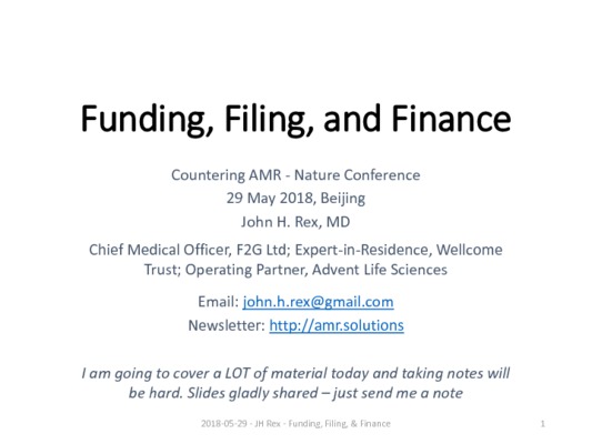 John H Rex - Funding, Filing, & Finance