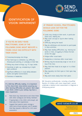 Identification of vision impairment