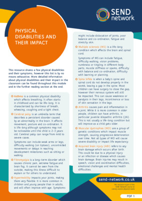 Physical disabilities and their impact