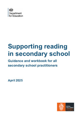 DfE training: Supporting reading in secondary school