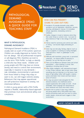 Understanding Pathological Demand Avoidance (PDA)