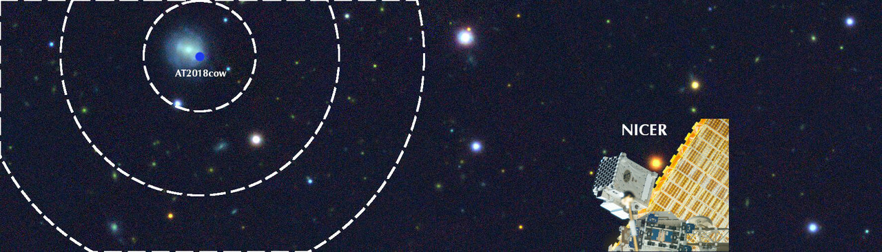 NICER captures the likely birth of a compact object in an unusual cosmic explosion