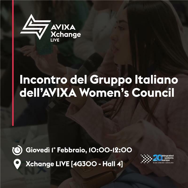 Il Gruppo italiano dell'AVIXA Women's Council a ISE24