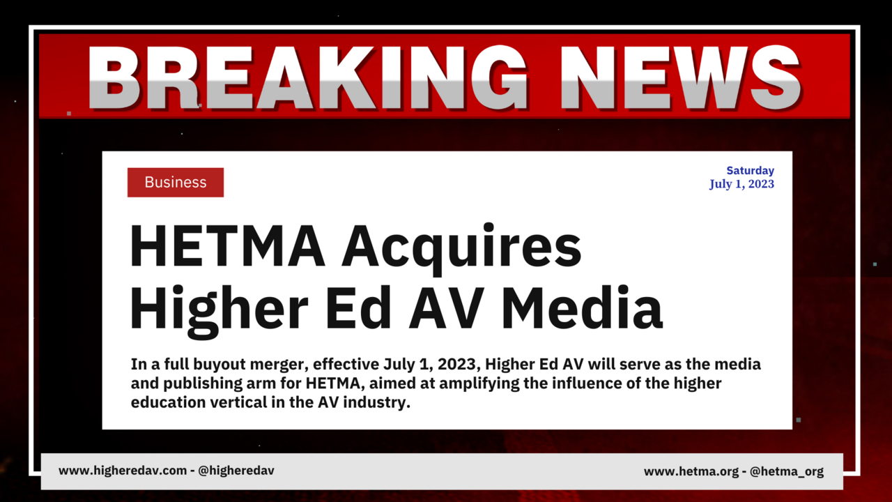 HETMA Acquires Higher Ed AV Media