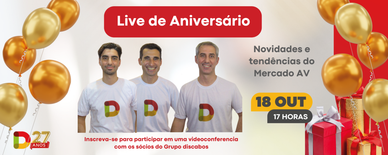 Participe do aniversário de 27 anos do Grupo Discabos