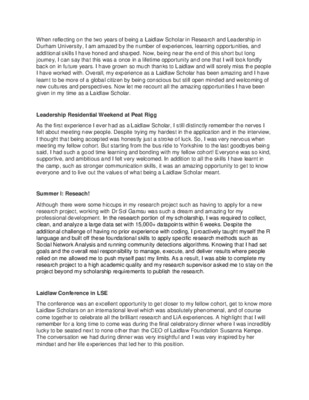 Ingrid Lam Global Citizenship and Ethical Leadership Blog Post