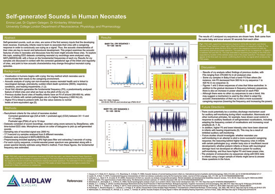 Self-generated Sounds in Human Neonates - Laidlaw summer one research poster