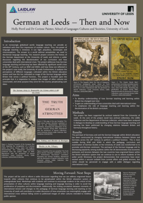 German at Leeds - Then and Now 