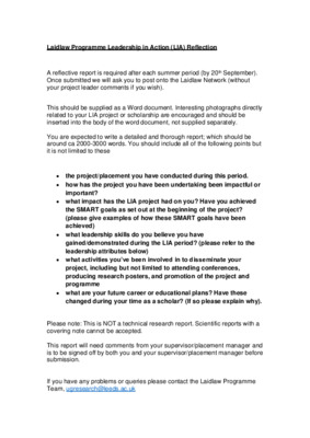 Sam Brooke LiA Report