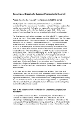 Laidlaw Scholarship Research Period Report