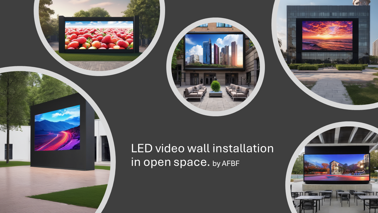 LED Video Wall Installation in Open Space.