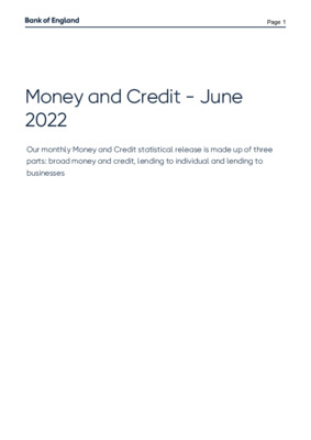 Money and Credit - June 2022