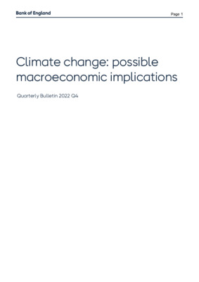 Climate change: possible macroeconomic implications