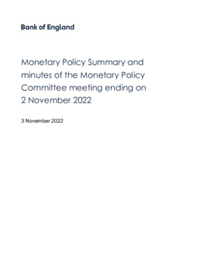 Bank Rate increased to 3% - November 2022