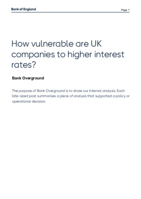 How vulnerable are UK companies to higher interest rates?