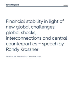 Speech by Randall Kroszner