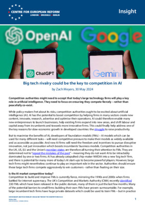 Big tech rivalry could be the key to competition in AI