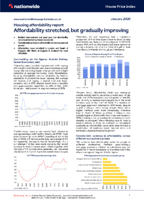 Nationwide Housing Affordability Report - Affordability stretched, but gradually improving