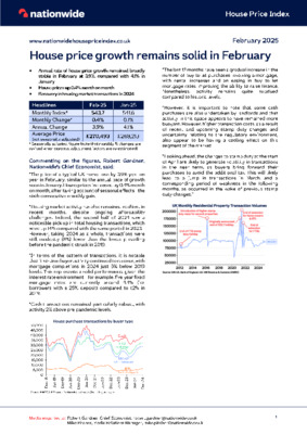 House price growth remains solid in February