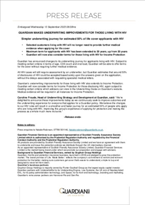 Underwriting improvements for those living with HIV