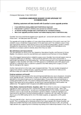 Guardian announces biggest cover upgrade yet is coming soon