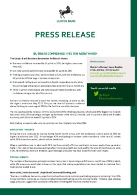 Business confidence hits 10-month high