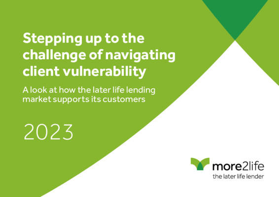 Later life lending advisers vulnerability expertise growing as only 12% say they have seen no vulnerable clients in the last year, finds more2life