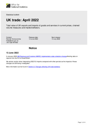 UK trade April 2022