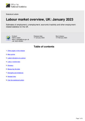 Labour market overview, UK: January 2023
