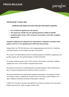 Landlords seek capital and rental value gain with property upgrades