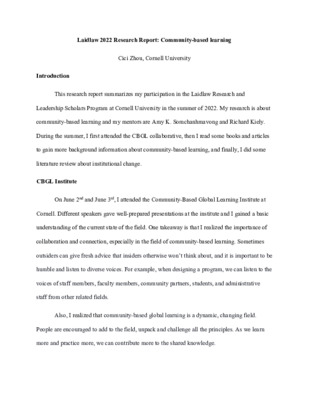 2022 Research Report Cici Zhou