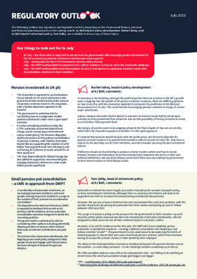 Regulatory outlook: The Chancellor's Mansion House speech and small pot consolidation