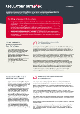 Regulatory Outlook - October 2023