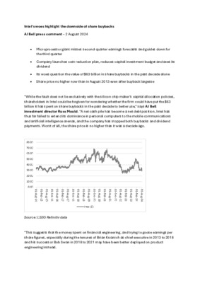 Intel’s woes highlight the downside of share buybacks