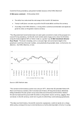 Could the Trump presidency pain global markets because of the Triffin Dilemma