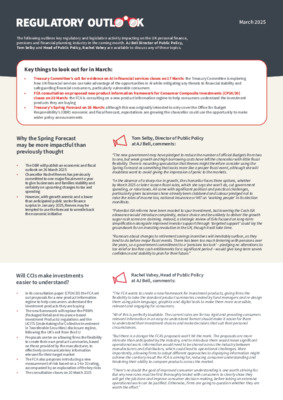 Regulatory outlook: unpicking the government’s ‘Spring Forecast’