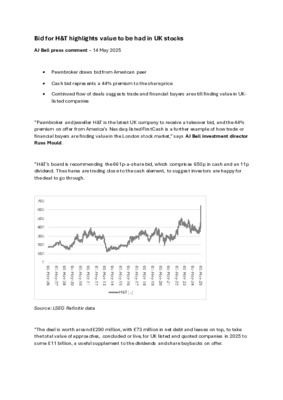 Bid for H&T highlights value to be had in UK stocks
