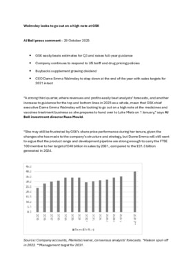 Walmsley looks to go out on a high note at GSK