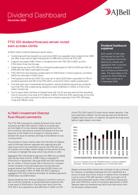 AJ Bell Dividend Dashboard Q4 2025