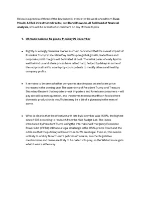Three big stories for the week ahead: US trade balance, US house price index and Chinese and US PMIs