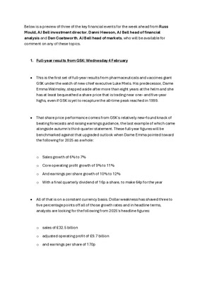 Three big stories for the week ahead: GSK, Alphabet and Shell