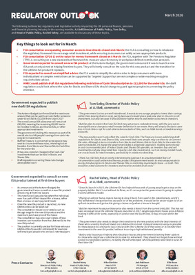 Regulatory outlook: government expected to update on ISAs